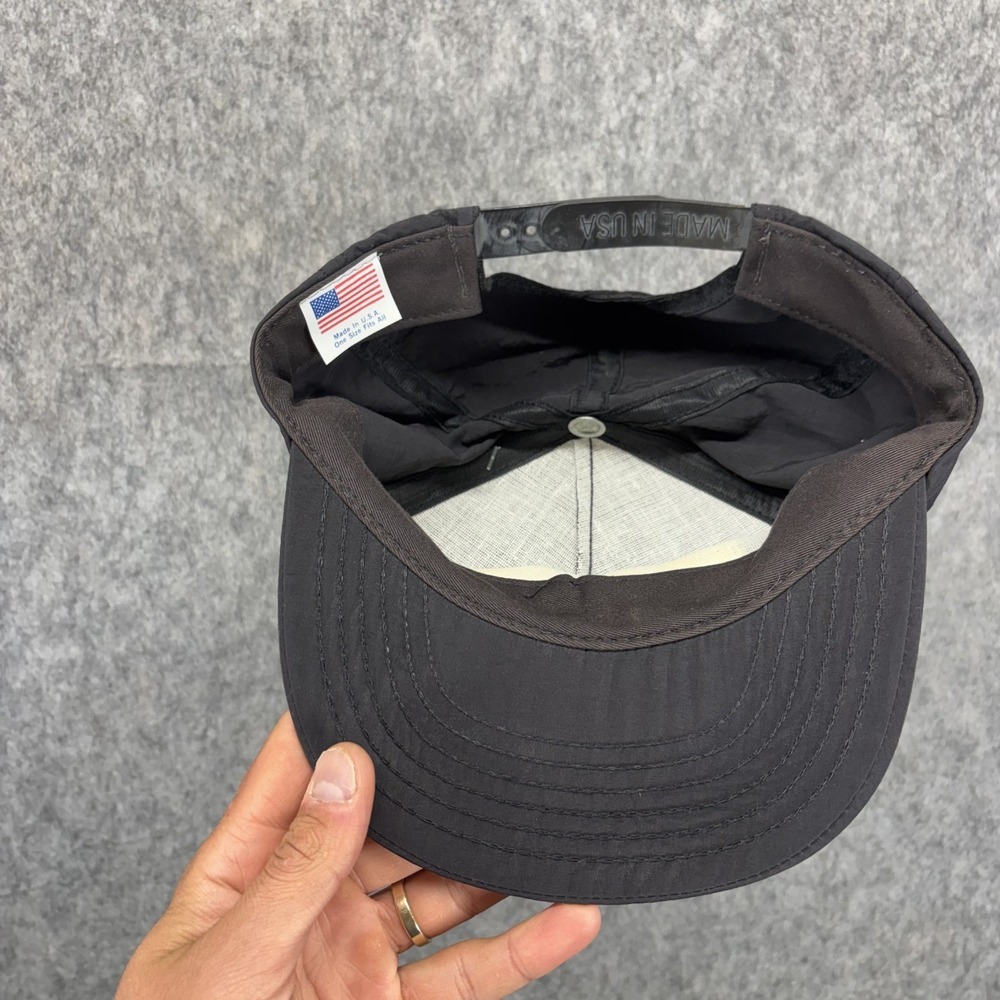 Vintage Bud Dry Snapback Hat Why Ask Why 90s USA Black Beer Cap - Picture 5 of 8